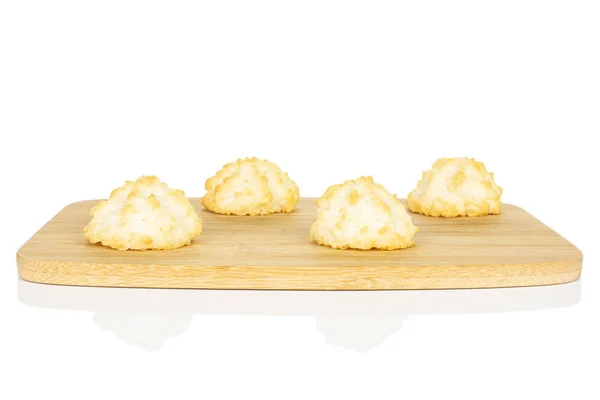 Puro biscotto di cocco isolato su bianco — Foto Stock