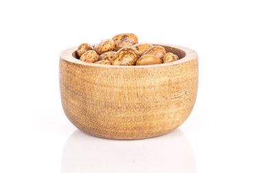 Pinto brown bean isolated on white