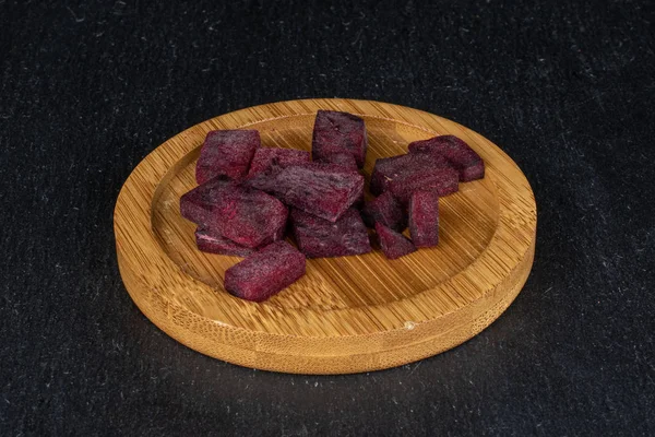 Raw sweet beetroot on grey stone — Stock Photo, Image