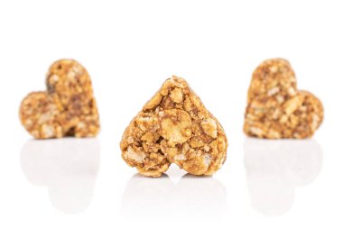 Cereal cocoa heart isolated on white