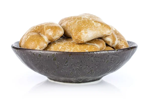Pan de jengibre marrón dulce aislado en blanco —  Fotos de Stock