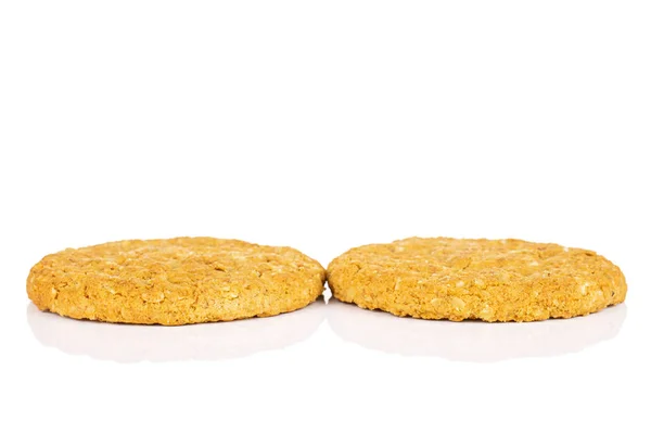 Biscoito de aveia doce isolado em branco — Fotografia de Stock