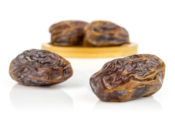 Dry brown date fruit isolated on white — Stock Photo, Image