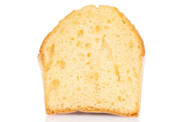 Hälften Små Bakade Muffins Tvärsnitt Isolerad Vit — Stockfoto