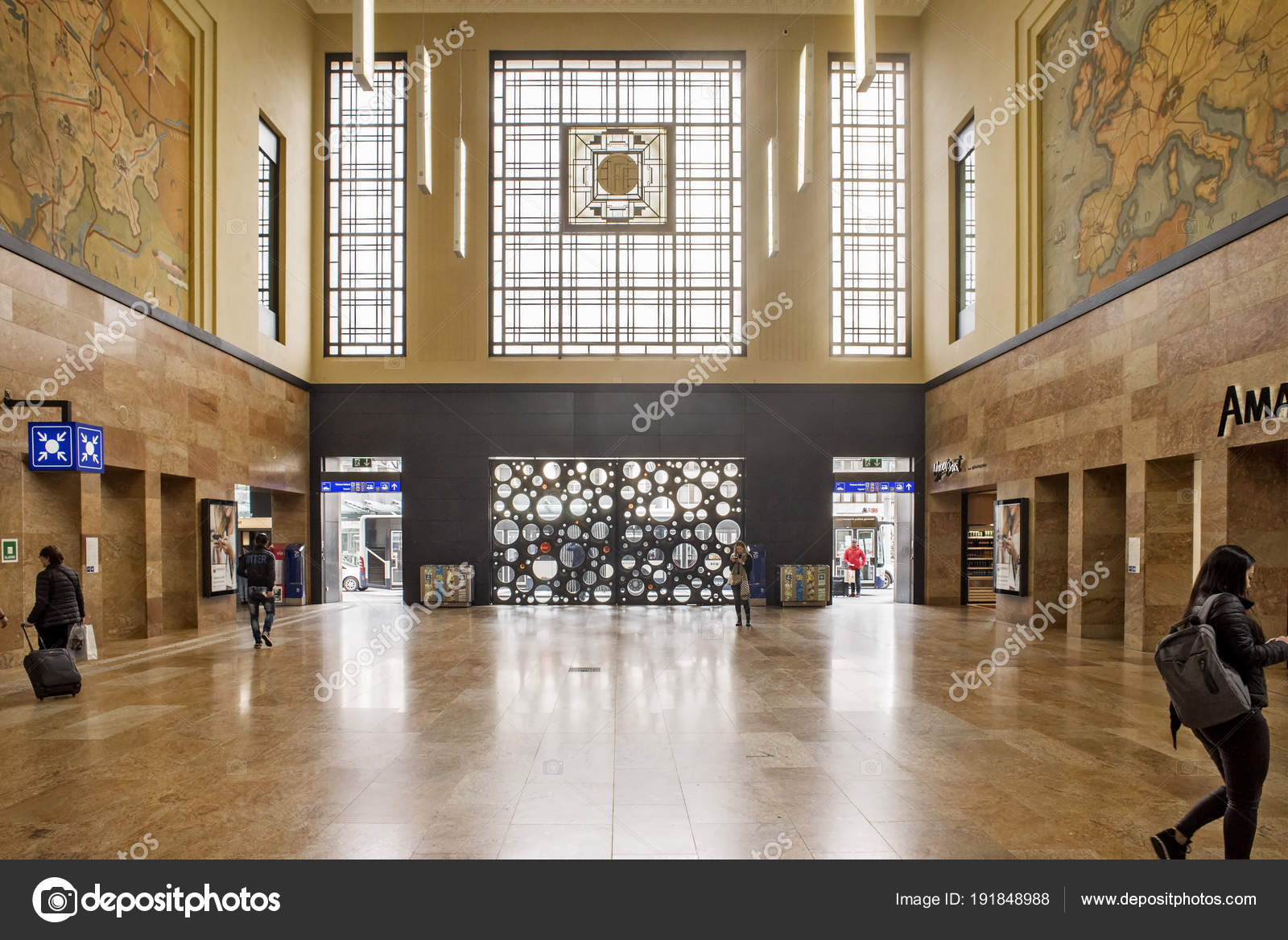 Geneva Switzerland Railway Station April 2018 New Main Door Which