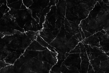 Arka plan veya tasarım sanatı çalışmaları için doğal desen ile siyah mermer doku. Yüksek çözünürlüklü mermer