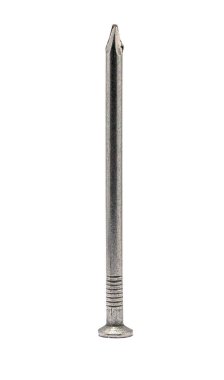 Beyaz arka planda izole edilmiş metal bir çivi. Kullanımı çok kolay kırpma yolu ile dosya içerir.