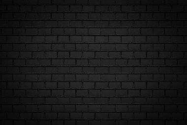 Arkaplan veya arkaplan için tuğla duvarlı soyut siyah doku, tasarım için tuğla işi