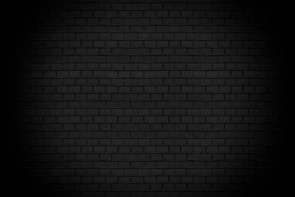 Absztrakt fekete tégla fal minta háttér és fekete háttér, üres másolás tér. — Stock Fotó