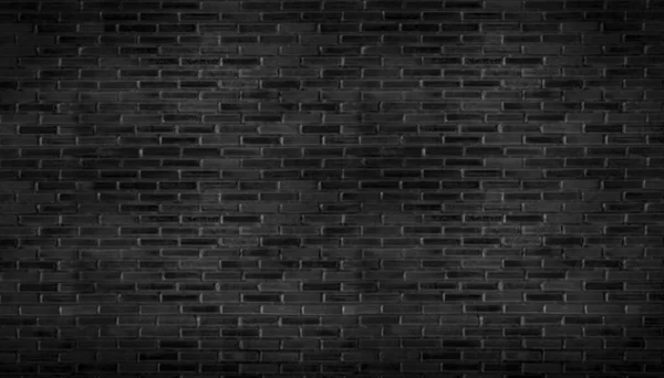 Abstract black brick wall pattern background and black backdrop, Blank copy space. — Stock Photo, Image