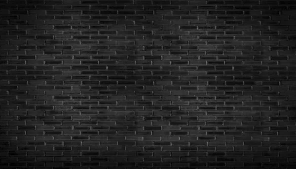 Abstract zwart baksteen muur patroon achtergrond en zwarte achtergrond, Blanco kopieerruimte. — Stockfoto