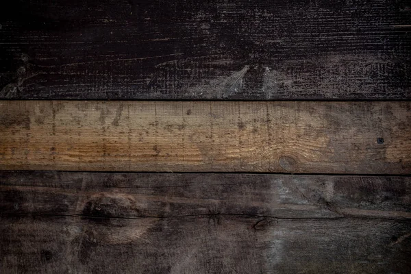 Achtergrond Van Drie Houten Planken Van Verschillende Kleuren — Stockfoto