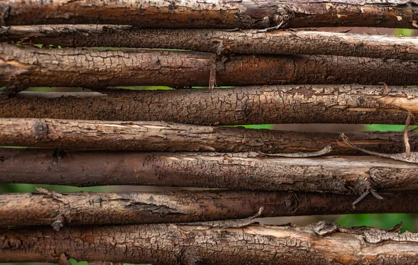 Fondo Ramas Mimbre Vid Cerca Mimbre Color Marrón Lugar Para —  Fotos de Stock