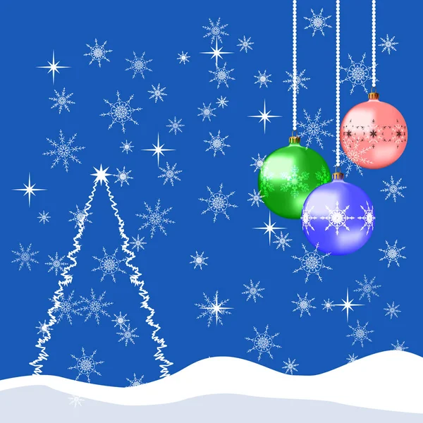 Noel topları ve kar taneleri