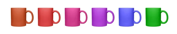 Some Mugs Colorful Isolated — Stock Photo, Image