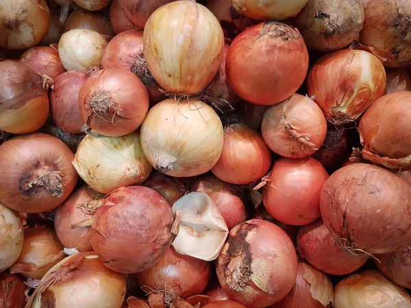 Porción Cebollas Rojas Frescas — Foto de Stock