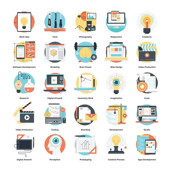 Web Tasarım ve geliştirme Vector Icons Set