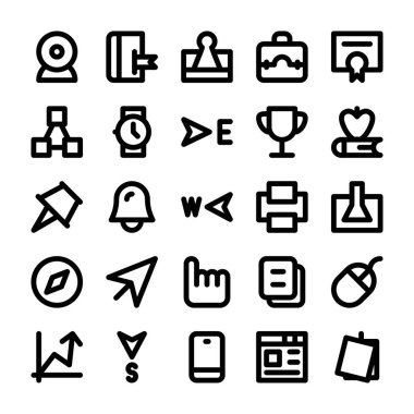 11 eğitim satır Icons Set