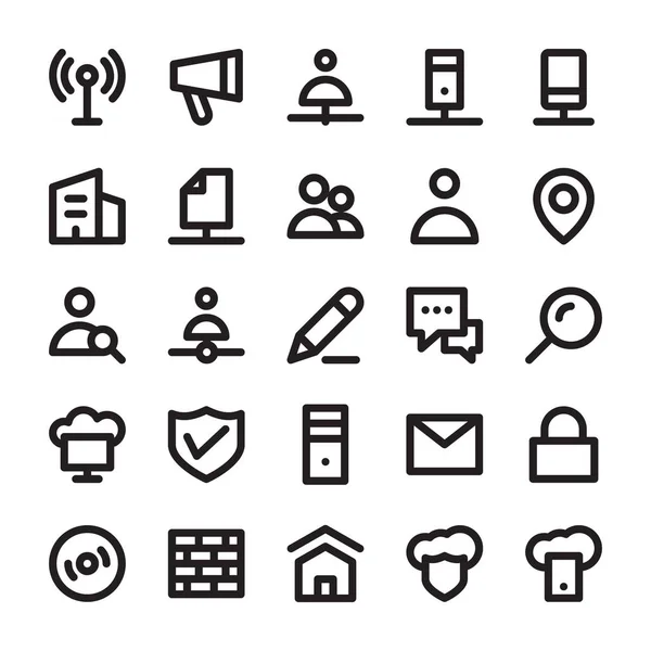 Network and Communication Line Icons 2 — Stock Vector