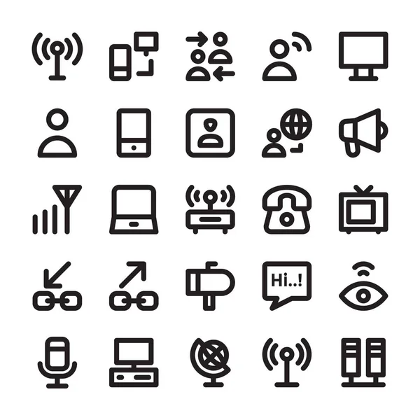 Network and Communication Line Icons 12 — Stock Vector