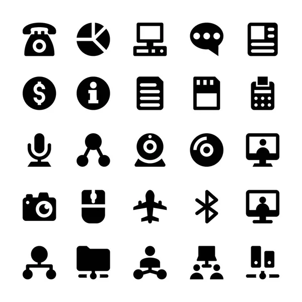Network and Communications Line Icons 4 — Stock Vector