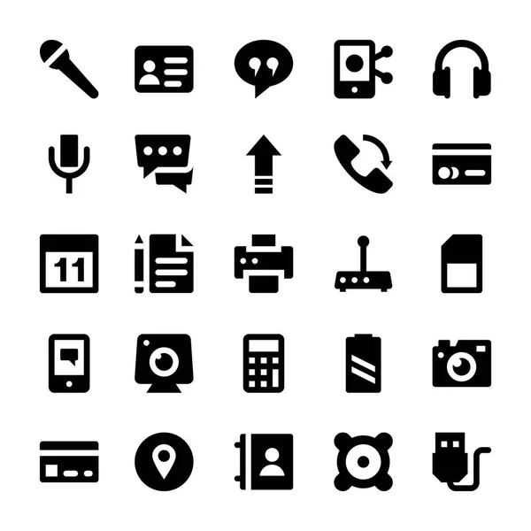 Network and Communications Line Icons 9 — Stock Vector