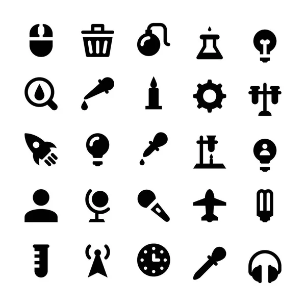 Science and Technology Glyph Icons 1 — Stock Vector