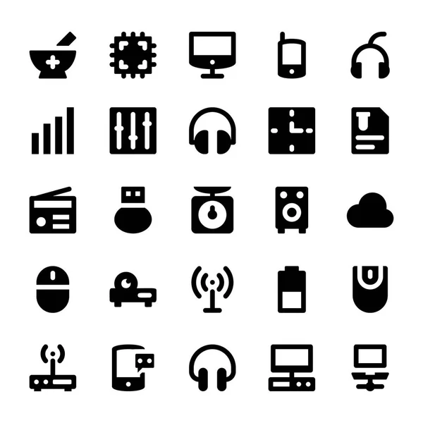 Science and Technology Glyph Icons 7 — Stock Vector