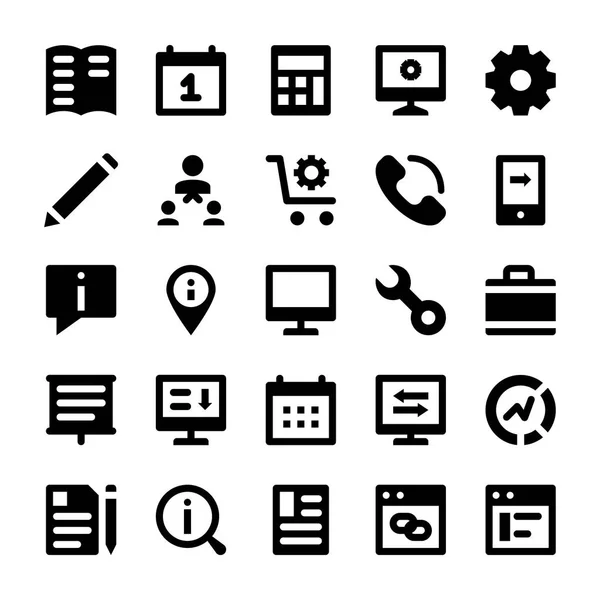 Seo and Digital Marketing Glyph Icons 9 — Stock Vector