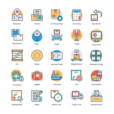 Lojistik teslimat vektör simgeler 3