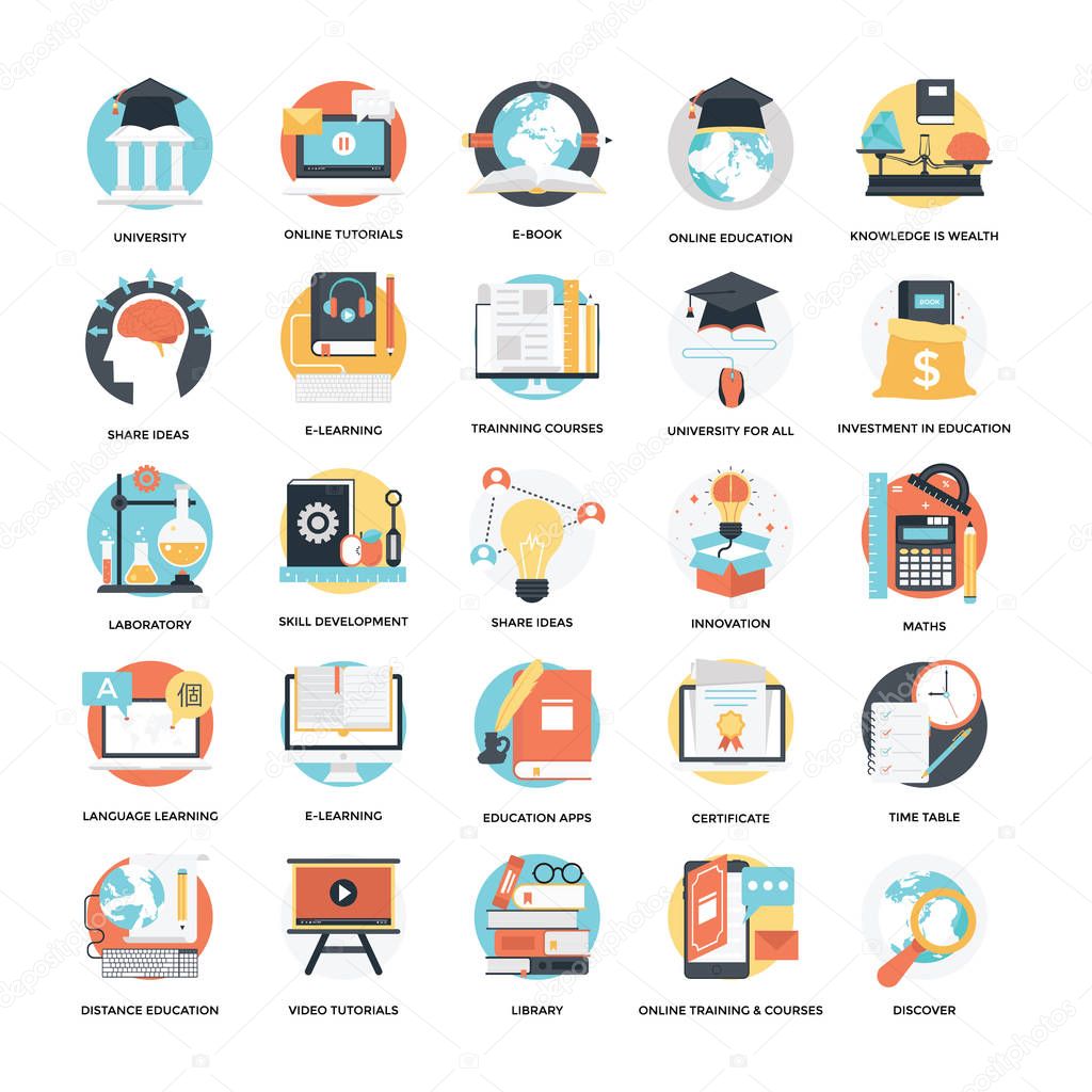 Education and Knowledge Flat Icons 7