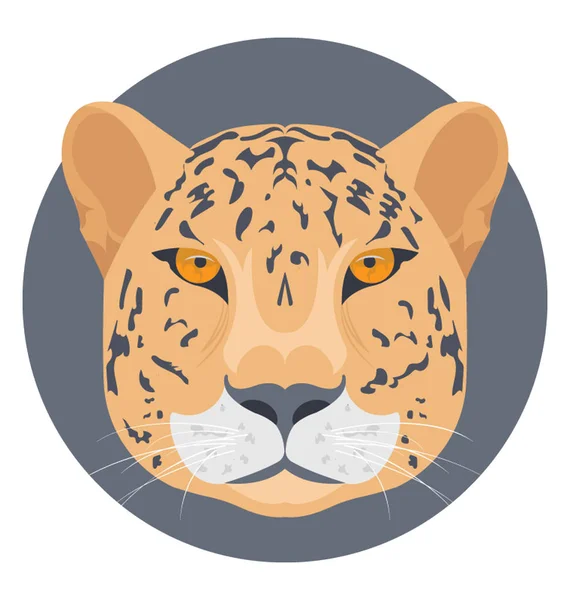 Tigre icono plano — Vector de stock