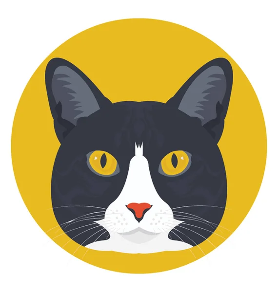 Cat Flat Icon — Stock Vector