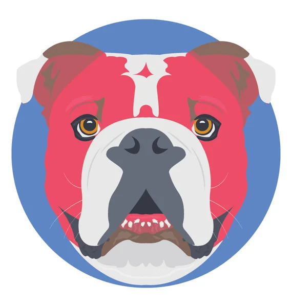 Bulldog Apartamento icono — Archivo Imágenes Vectoriales