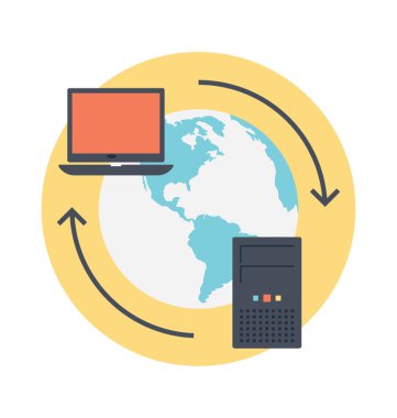  DNS düz simgesi 