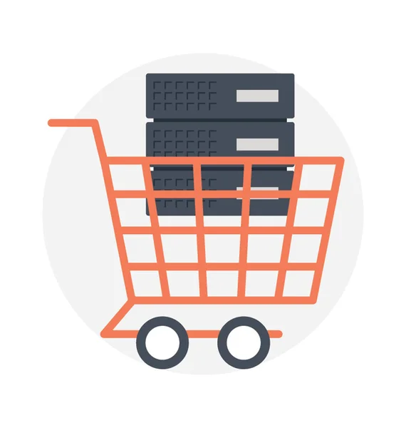 E-Commerce Server płaskie ikona — Wektor stockowy