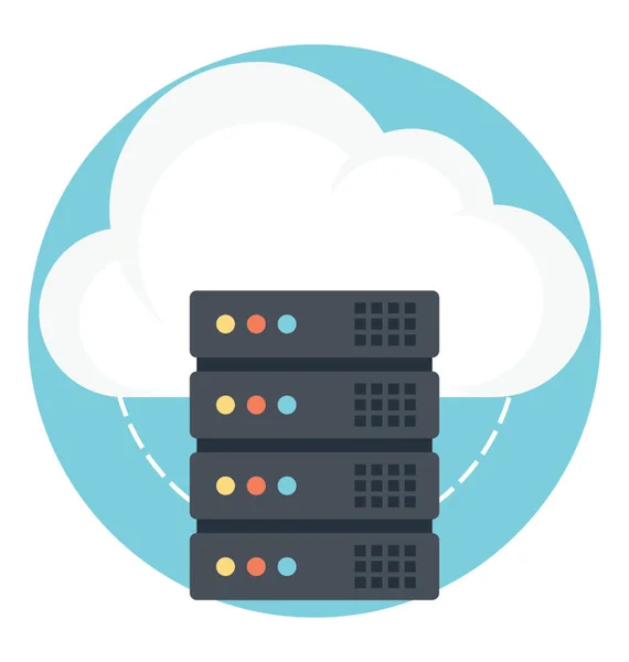 Conceptual Image Internet Cloud Server — Stock Vector
