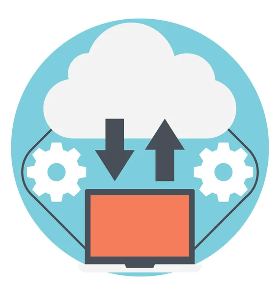 Una Imagen Gráfica Del Almacenamiento Nube — Vector de stock