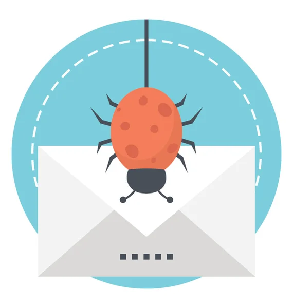 Platte Pictogram Ontwerp Van Spamming Concept — Stockvector