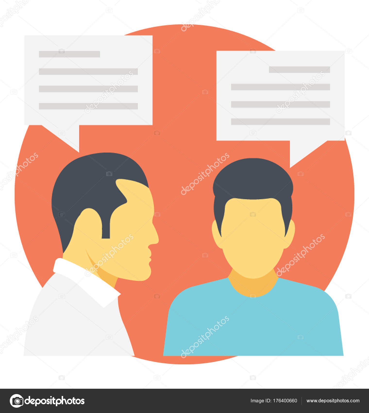 Two People Talking Concept Gossiping Flat Icon Design Vector Image By C Prosymbols Vector Stock