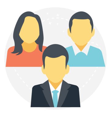 Sosyal bir grup düz simgesi tasarım