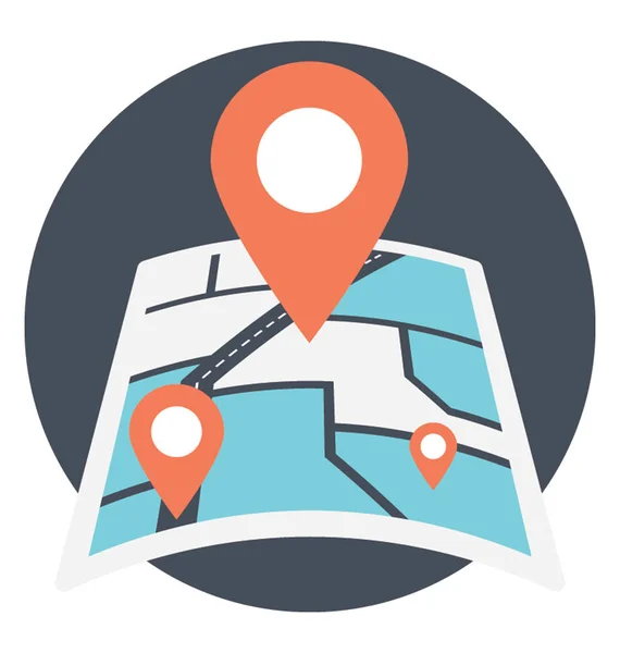 Carte Localisation Plan Des Rues Directions — Image vectorielle