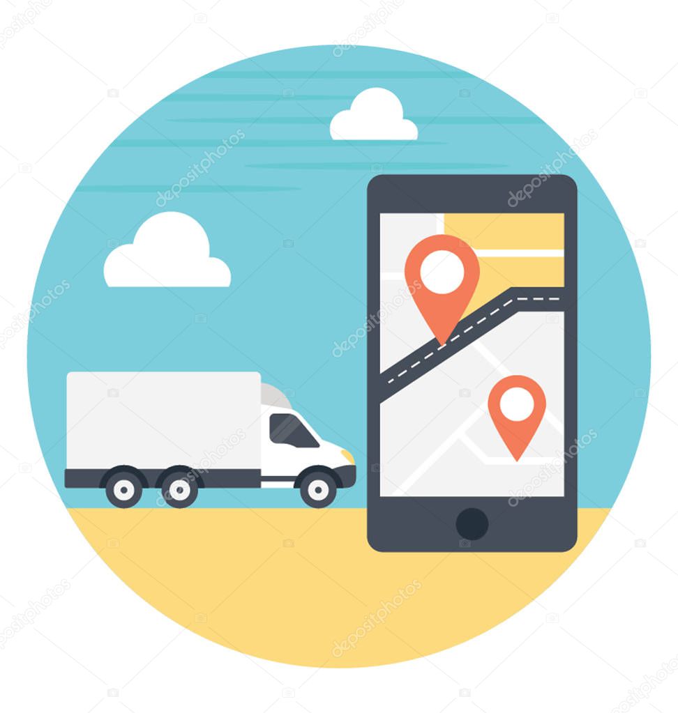 Transport tracking on mobile. Transport tracking app