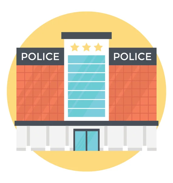 Une Énorme Icône Poste Police Design Vectoriel Plat — Image vectorielle