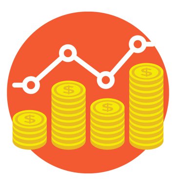 Kar grafik düz simgesi