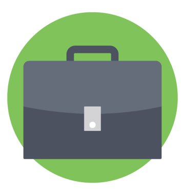 Bir evrak çantası, düz simgesi Tasarım Portföy çanta