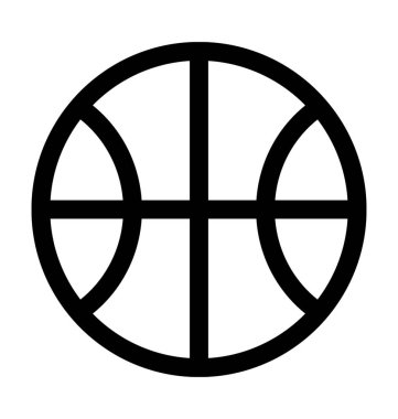 Basketbol anahat vektör simgesi 