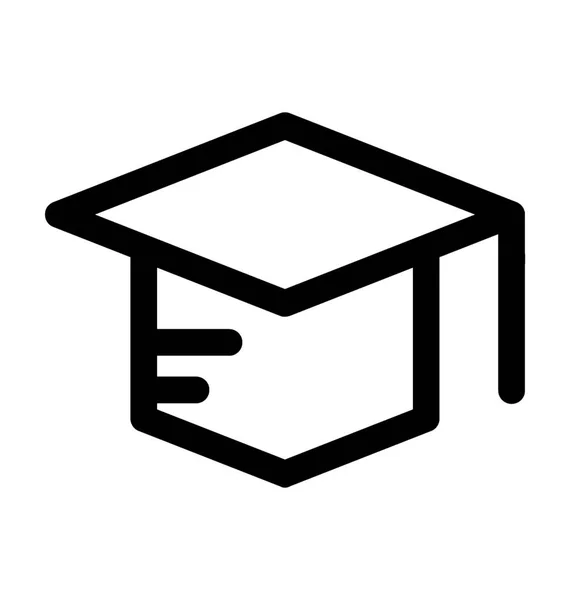 Mortarboard disposition vektor symbol — Stock vektor