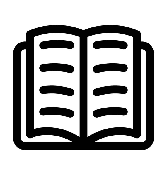 Esquema del libro abierto Vector Icono — Vector de stock