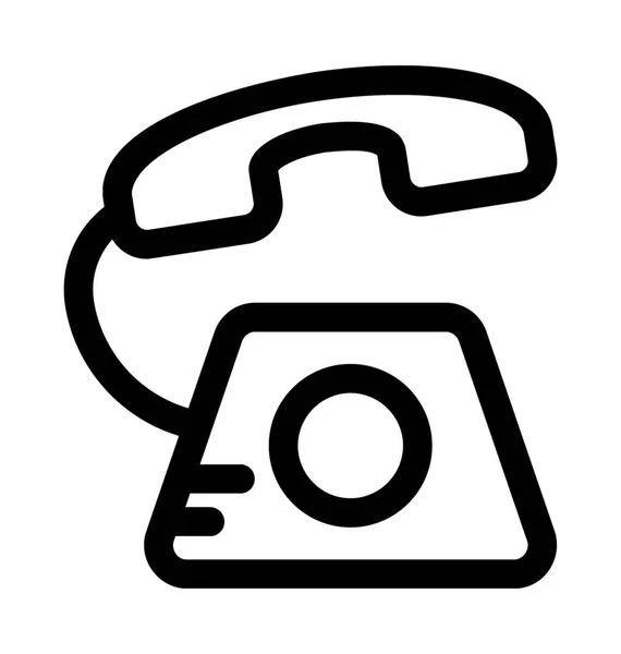 Retro Telefon Umriss Vektor-Symbol — Stockvektor